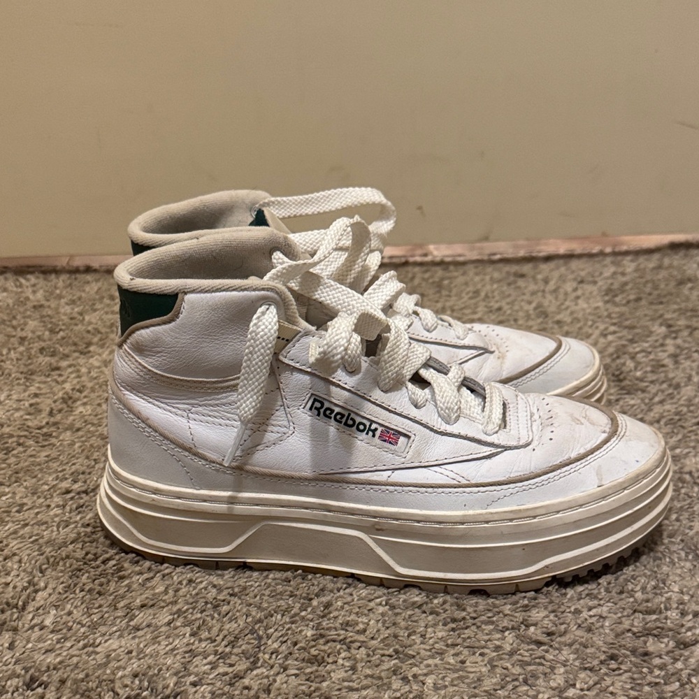 Reebok White Club C High-Top Sneakers